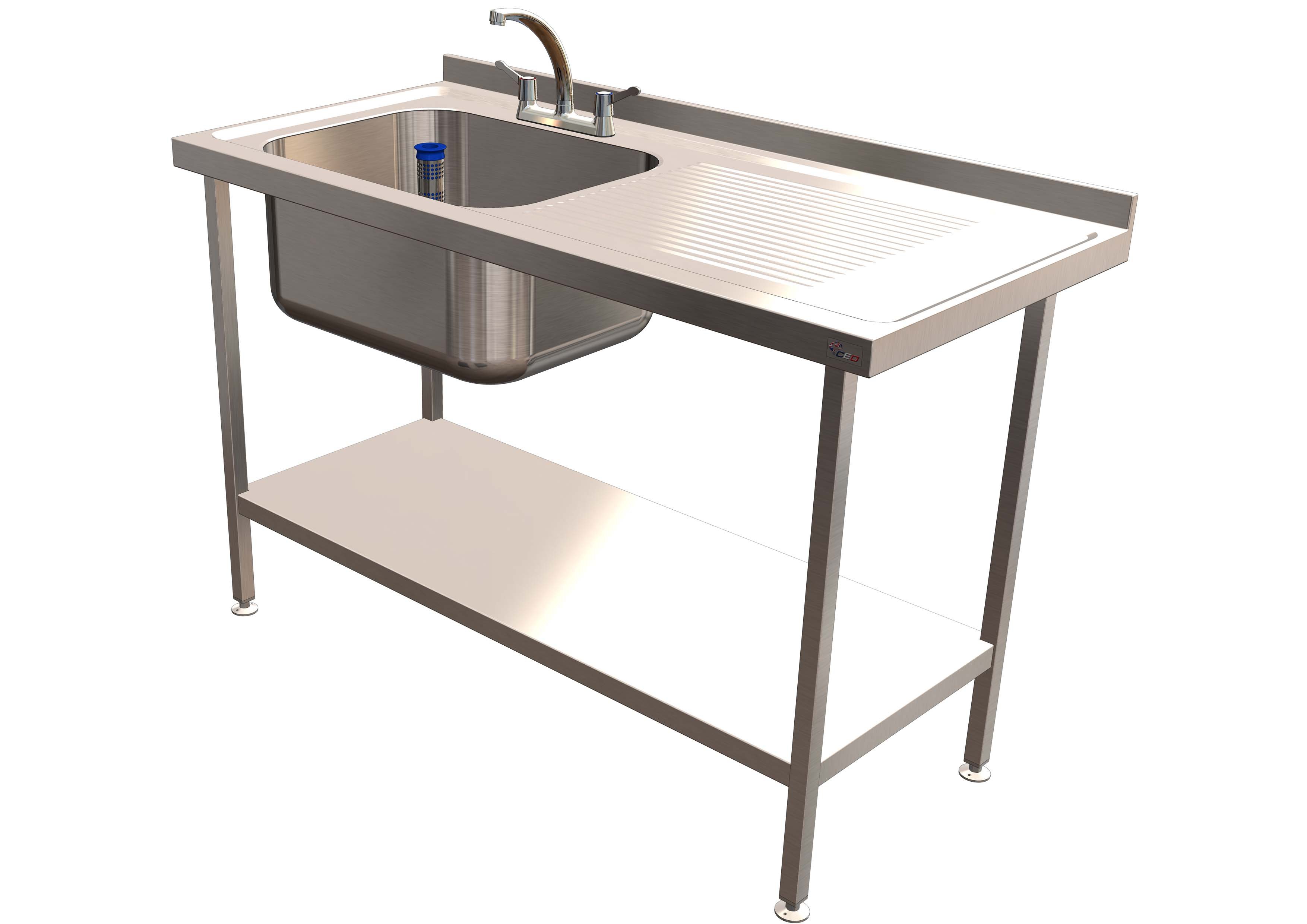 Single Bowl Sink 1400mm x 650mm x 900mm Right Hand Drainer 600mm Bowl