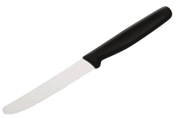 *Everyday Knives* Serrated Tomato Knife, Black, 175mm